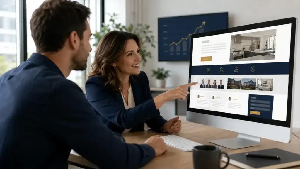 Oakville website developer reviewing a small business website design