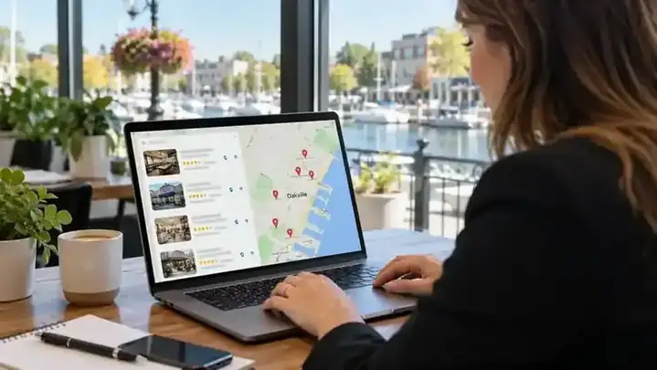 Local SEO search visibility and map results for Oakville businesses